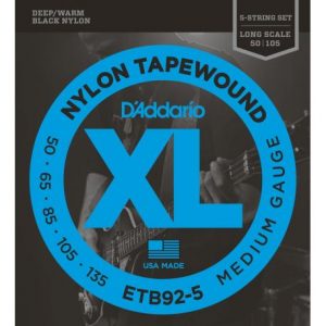 DADDARIO ETB92-5 TAPEWOUND 5-STRING MEDIUM LONG SCALE [50-135]