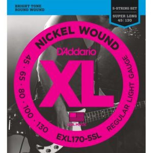 DADDARIO EXL170-5SL 5-STRING BASS, LIGHT, SUPER LONG SCALE [45-130]